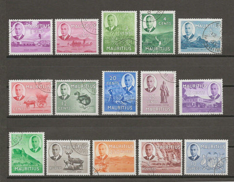 MAURITIUS 1950 SG 276/90 USED Cat £90