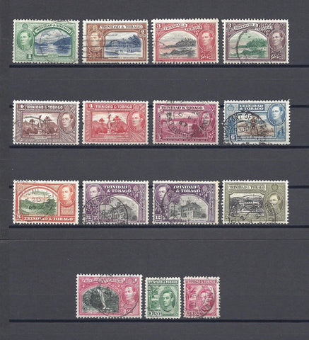 TRINIDAD & TOBAGO 1938/44 SG 246/56 USED Cat £62.50