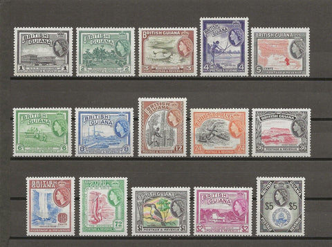 BRITISH GUIANA 1954/63 SG 331/45 MNH Cat £110