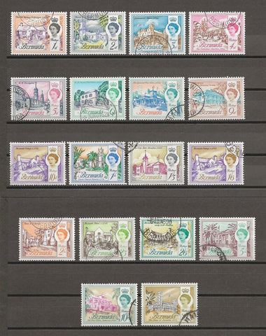 BERMUDA 1962/68 SG 163/79 USED Cat £35