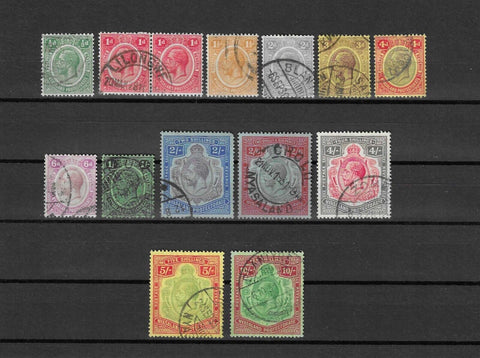 NYASALAND PROTECTORATE 1921/33 SG 100/113 USED Cat £300