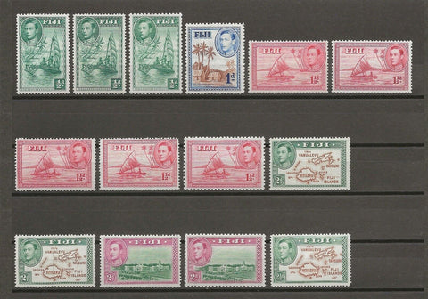 FIJI 1938-55 SG 249/66b MINT Cat £389.25