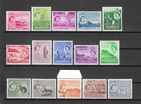 MAURITIUS 1953 SG 293/305 MNH Cat £65