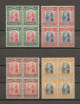 SARAWAK 1934/41 SG 106/25 MINT/MNH Blocks Cat £1300