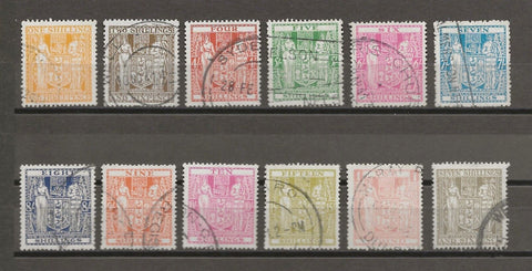 NEW ZEALAND FISCAL 1931/40 SG F169/79, F185 USED Cat £673