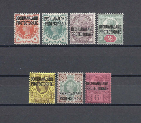 BECHUANALAND 1897/1902 SG 59/65 MINT Cat £75