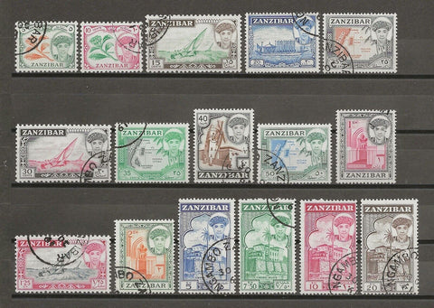 ZANZIBAR 1961 SG 373/88 USED Cat £100