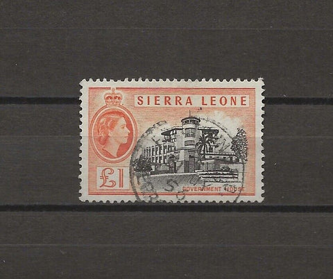 SIERRA LEONE 1956/61 SG 222 USED Cat £45