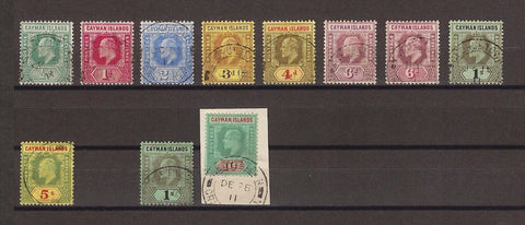 CAYMAN ISLANDS 1907 SG 25/34 USED Cat £500