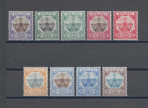 BERMUDA 1906/10 SG 34/42 MINT Cat £180