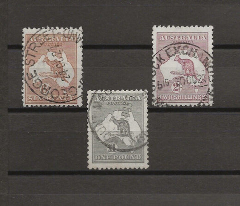 AUSTRALIA 1923/24 SG 73/5 USED Cat £383.75