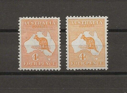 AUSTRALIA 1913/14 SG 6/6a MINT Cat £620