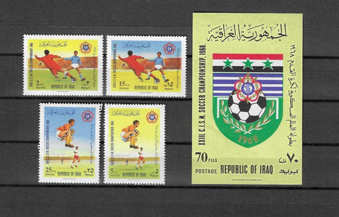 IRAQ 1968 SG 804/807 + MS  MNH Cat £22.50