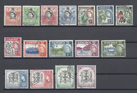 JAMAICA 1956/58 SG 159/74 USED Cat £60