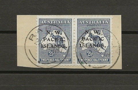 NEW GUINEA 1919 SG 74 USED PAIR Cat £34