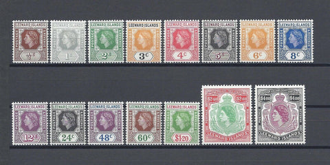 LEEWARD ISLANDS 1954 SG 126/40 MNH Cat £75