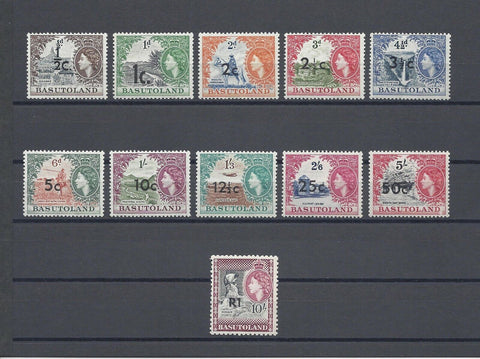 BASUTOLAND 1961 SG 58/68b MNH Cat £60