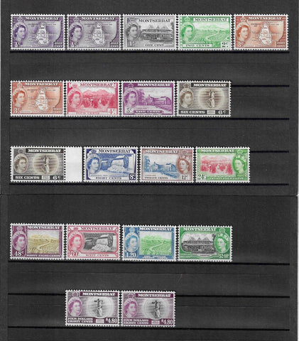 MONTSERRAT 1953/62 SG 136/49  + Die IIs MNH £109