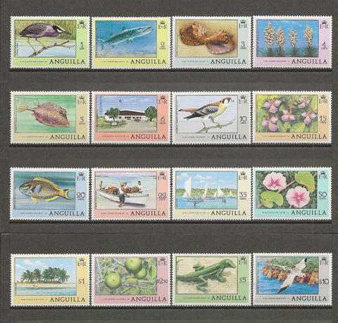 ANGUILLA 1977/78 SG 274/89 MNH Cat £30