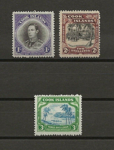 COOK ISLANDS 1938 SG 127/9 MNH Cat £85