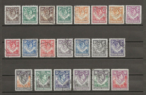 NORTHERN RHODESIA 1938/52 SG 25/45 USED Cat £170