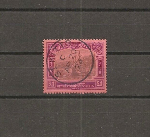 ST KITTS & NEVIS 1923 SG 60 USED Cat £1600. CERT