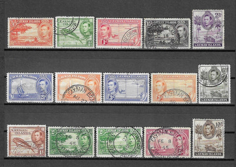 CAYMAN ISLANDS 1938/48 SG 115/126a USED Cat £57