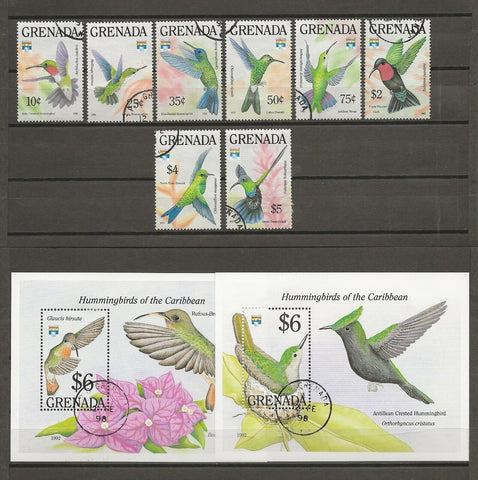 GRENADA 1992 SG 2396/403 + Minisheets USED  Cat £25.50