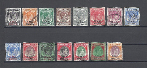 MALAYA/BMA 1945/48 SG 1/18 USED Cat £170