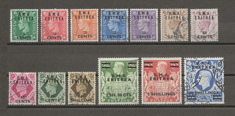 BOIC/ERITREA 1948/49 SG E1/12 USED Cat £80