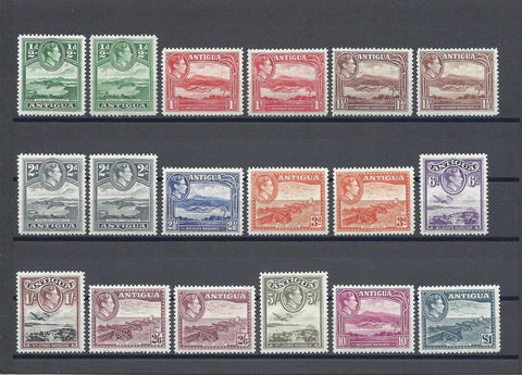 ANTIGUA 1938/51 SG 98/109 MINT Cat £210