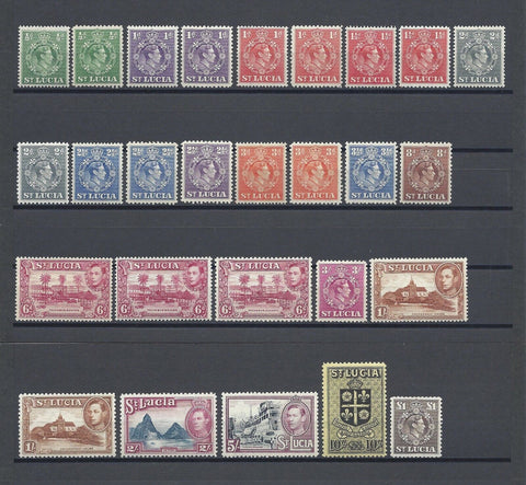 ST LUCIA 1938/48 SG 128a/41 MINT Cat £140