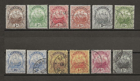 BERMUDA 1922/34 SG 77/87 USED Cat £40