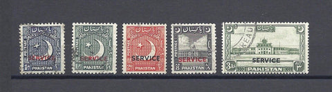 PAKISTAN 1949 SG O27/31 USED Cat £30