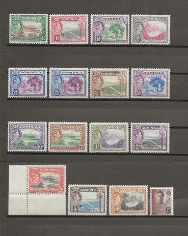 DOMINICA 1938/47 SG 99/109a MNH Cat £91.50