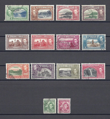 TRINIDAD & TOBAGO 1938/44 SG 246/56 USED Cat £60