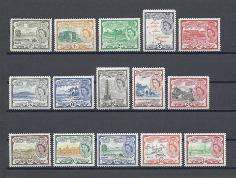 ST CHRISTOPHER NEVIS/ANGUILLA 1954/63 SG 106a/18 MNH Cat £95