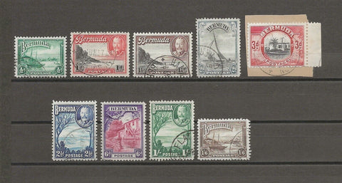 BERMUDA 1936/47 SG 98/106 USED Cat £27