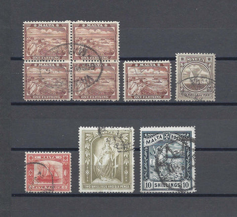 MALTA 1899/1901 SG 31/35 USED Cat £100