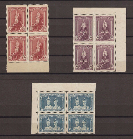 AUSTRALIA 1948/9 SG 176a/78a MNH Cat £502