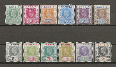 GAMBIA 1904/06 SG 57/68 MINT Cat £300