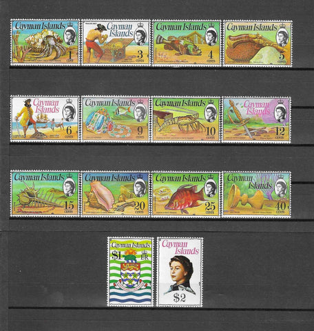 CAYMAN ISLANDS 1974 SG 346/59 MNH Cat £38