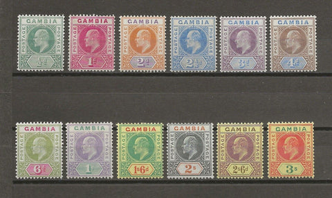 GAMBIA 1902/05 SG 45/56 MINT Cat £250