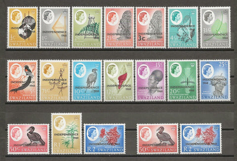 SWAZILAND 1968 SG 142/60 MNH Cat £32