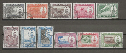 MALAYA/PENANG 1960 SG 55/65 USED Cat £28