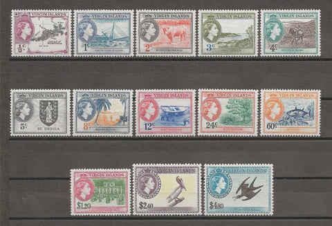 BRITISH VIRGIN ISLANDS 1951 SG 149/61 MINT Cat £110