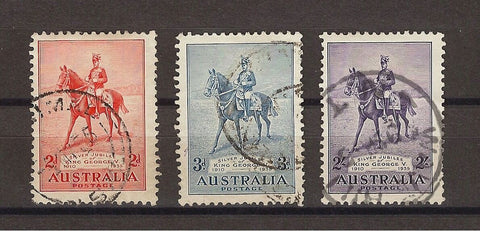 AUSTRALIA 1935 SG 156/8 USED Cat £55