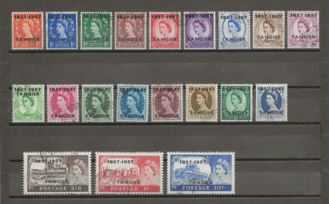 MOROCCO AGENCIES/TANGIER 1957 SG 323/42 USED Cat £48