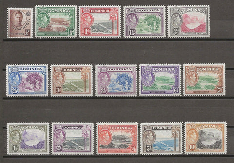 DOMINICA 1938/47 SG 99/109a MINT Cat £85