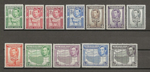 SOMALILAND 1938 SG 93/104 MNH Cat £150